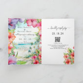 Tropische Hibiscus Beach gevouwen uitnodiging (Binnen)