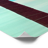 Tropische hibiscus Beach moonlight oceaanpalmen 3 Poster (Hoek)