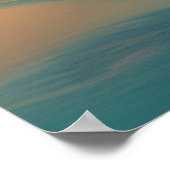 Tropische hibiscus Beach moonlight oceaanpalmen Poster (Hoek)