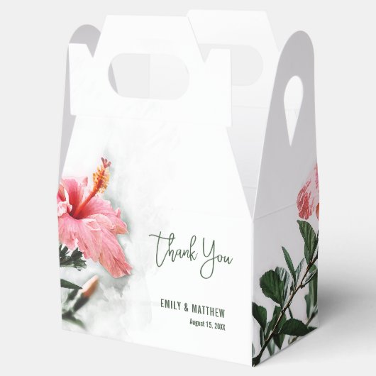 Tropische Hibiscus Bedankdoosjes (Geopend)