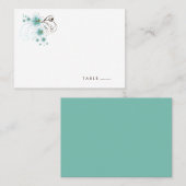Tropische Hibiscus Blauw Strand Trouwplaats Kaart Plaatskaartje (Voorkant / Achterkant)