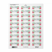 Tropische hibiscus Bloedbad Waterverf strand bruil Etiket (Full Sheet)