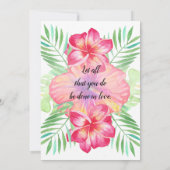 Tropische hibiscus Bloedbad Waterverf strand bruil Kaart (Achterkant)