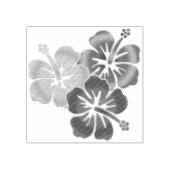 Tropische Hibiscus bloeit trio gradiënten gekleurd Rubberstempel (Afrduk)