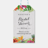 Tropische Hibiscus Bloem Bruiloft Dank Je Cadeaulabel (Voorkant)