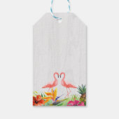 Tropische Hibiscus Bloem Bruiloft Dank Je Cadeaulabel (Achterkant)