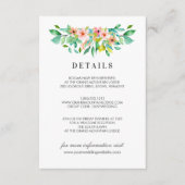 Tropische hibiscus | Bloem bruiloft details Informatiekaartje (Voorkant)