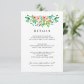 Tropische hibiscus | Bloem bruiloft details Informatiekaartje (Staand voorkant)