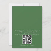 Tropische Hibiscus Bloem Elegante QR Code Bruiloft Kaart (Achterkant)