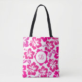 Tropische hibiscus bloem Hawaii roze bloemig Tote Bag (Voorkant)