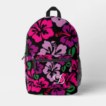 Tropische hibiscus bloem Hawaii roze zwart bloemig