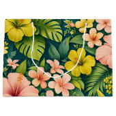 Tropische Hibiscus Bloem Luxe Groot Cadeauzakje (Voorkant)