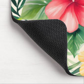 Tropische hibiscus bloem patroon muismat (Hoek)