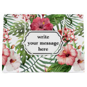 Tropische hibiscus-bloemen bladeren bladblaaspatro large cadeautasje (Voorkant)