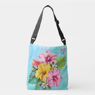 Tropische Hibiscus Bloemen Bruidsmeisje Crossbody Tas