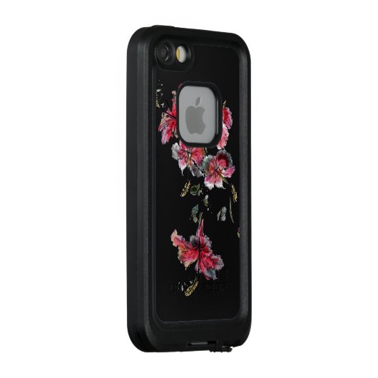 Tropische hibiscus bloemen LifeProof iPhone hoesje (Achterkant / rechts)