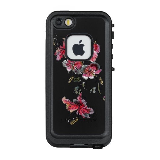 Tropische hibiscus bloemen LifeProof iPhone hoesje (Achterkant)