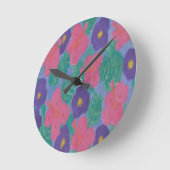 Tropische Hibiscus-bloemen Ronde Klok (Hoek)