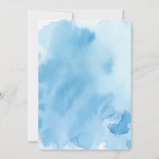 Tropische Hibiscus Bloemen Waterverf Baby shower Kaart (Achterkant)