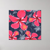 Tropische Hibiscus Bloemen Zomer Design Canvas Afdruk (Voorkant)