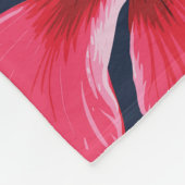 Tropische Hibiscus Bloemen Zomer Design Fleece Deken (Hoek)