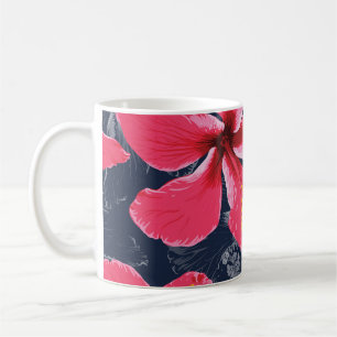 Tropische Hibiscus Bloemen Zomer Design Koffiemok