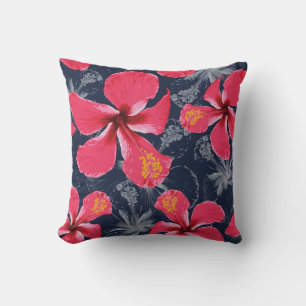 Tropische Hibiscus Bloemen Zomer Design Kussen