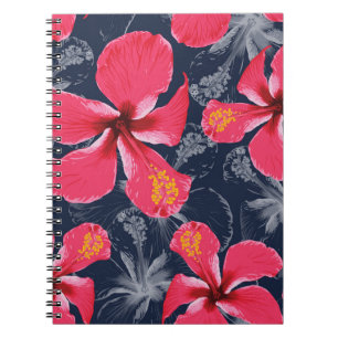 Tropische Hibiscus Bloemen Zomer Design Notitieboek