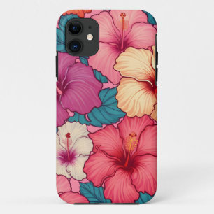 Tropische hibiscus bloemenpatroon Case-Mate iPhone case