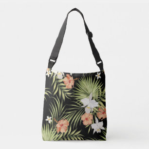 Tropische hibiscus: bloemmotief crossbody tas