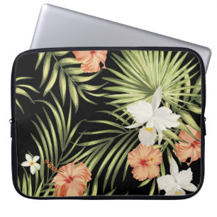 Tropische hibiscus: bloemmotief laptop sleeve