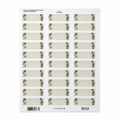 Tropische hibiscus boho bloemenadres etiket (Full Sheet)