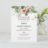 Tropische hibiscus boho pastel Bachelorette Kaart (Staand voorkant)