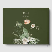 Tropische hibiscus boho pastel Bruiloft Gastenboek (Achterkant)