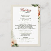 Tropische hibiscus boho pastel Bruiloft Informatiekaartje (Voorkant)