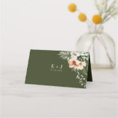 Tropische hibiscus boho pastel Bruiloft Plaatskaartje (Achterkant)