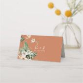 Tropische hibiscus boho pastel Bruiloft Plaatskaartje (Achterkant)