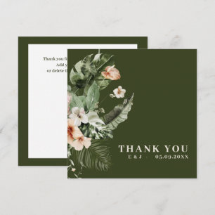 Tropische hibiscus boho pastel "Dank u" Kaart