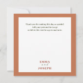 Tropische hibiscus boho pastel "Dank u" Kaart (Achterkant)