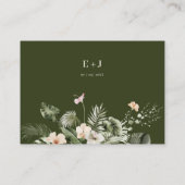 Tropische hibiscus boho pastel Website Visitekaartje (Achterkant)