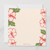  Tropische Hibiscus Bridal Shower Kaart (Achterkant)