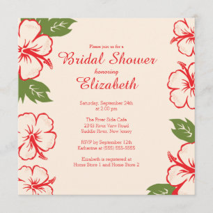  Tropische Hibiscus Bridal Shower Kaart