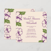  Tropische Hibiscus Bridal Shower Kaart (Voorkant / Achterkant)