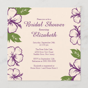  Tropische Hibiscus Bridal Shower Kaart