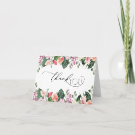 Tropische Hibiscus Bruidsfeest Dankkaart Bedankkaart