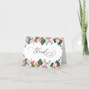 Tropische Hibiscus Bruidsontbijt Bedankkaart