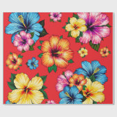 Tropische Hibiscus Cadeaupapier (Vlak)