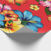 Tropische Hibiscus Cadeaupapier (Hoek)