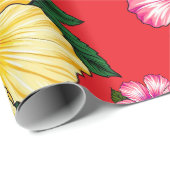 Tropische Hibiscus Cadeaupapier (Rol Hoek)