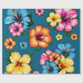 Tropische Hibiscus Cadeaupapier (Vlak)